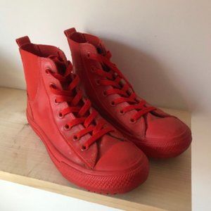 Vintage Chuck Taylor Converse Red Mono Rubber High